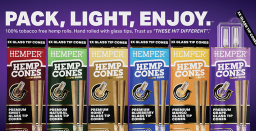 Hemper Market Advertising - Hemp Combustibles - 5.5" X 11" Poster - "sold Here" Cones