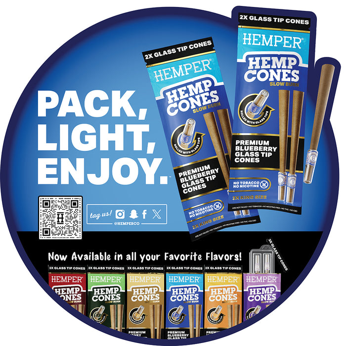 Hemper Market Advertising Pack - Hemp Combustibles - 18" Diameter Floor Circle - Blueberry