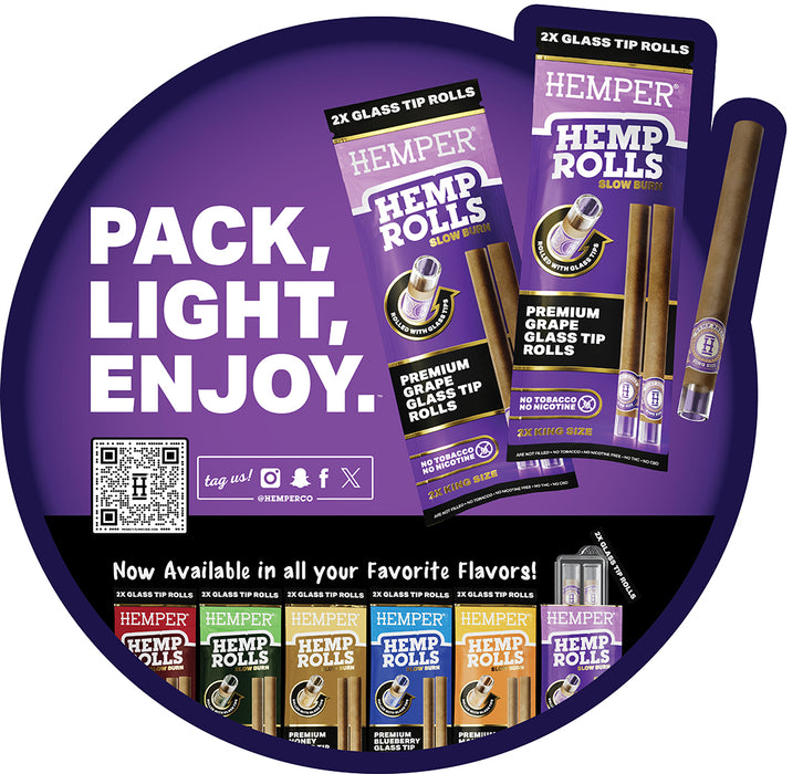 Hemper Market Advertising Pack - Hemp Combustibles - 18" Diameter Floor Circle - Grape