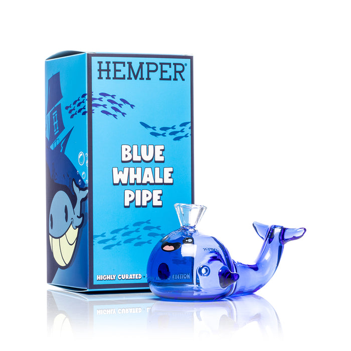 HEMPER - Blue Whale Hand Pipe 4"