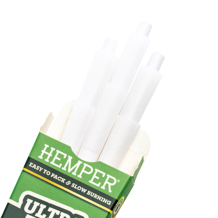 HEMPER - French White 1 1/4 Paper Cones 6pk- Display - 24 Count