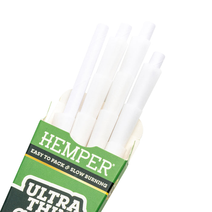 HEMPER - French White Paper - Ultra Thin Mini Size Cones 10pk - Display 24 Count