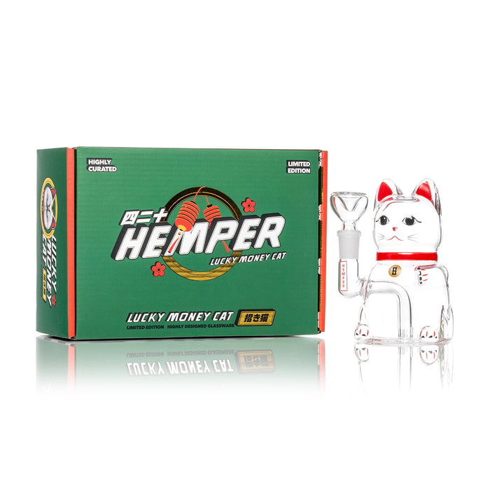 HEMPER - Lucky Money Cat Bong 5"
