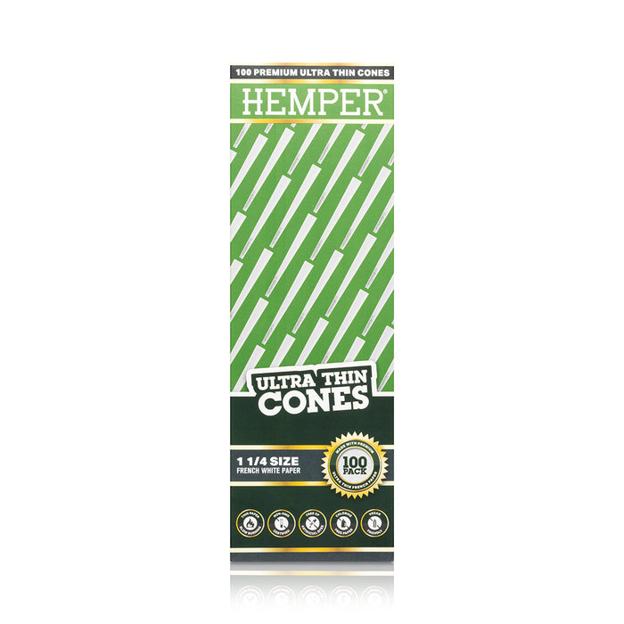 Hemper 1 1/4" French White Cones - Mini Tower (100 Count)