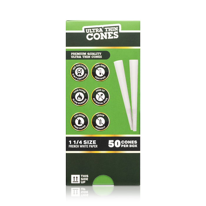 Hemper 1 1/4" French White Cones - Mini Tower (50 Count)