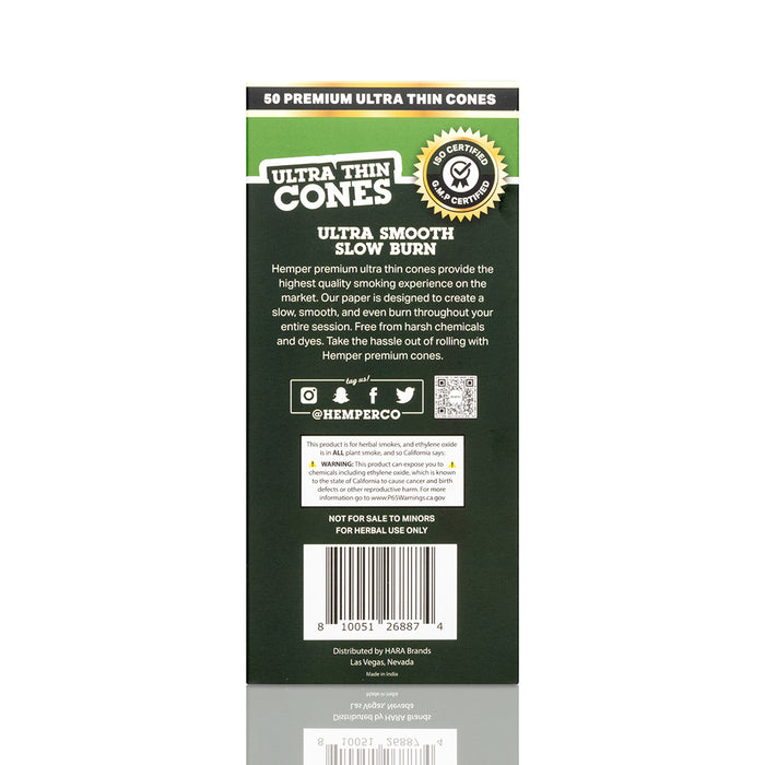 Hemper 1 1/4" French White Cones - Mini Tower (50 Count)