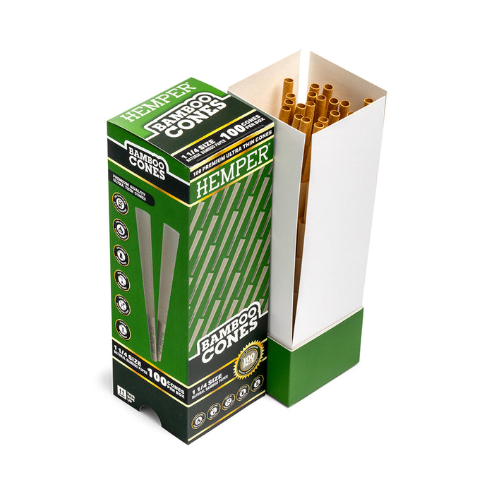 Hemper 1 1/4" Bamboo Cones - Mini Tower (100 Count)