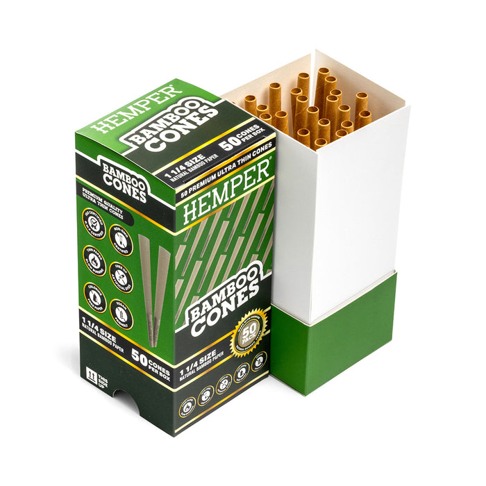 Hemper 1 1/4" Bamboo Cones - Mini Tower (50 Count)