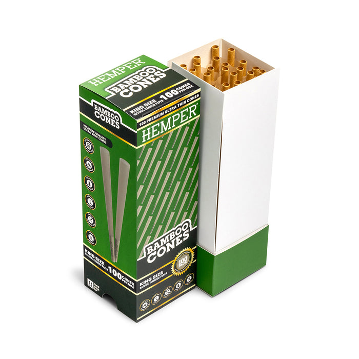 Hemper King Size Bamboo Cones - Mini Tower (100 Count)
