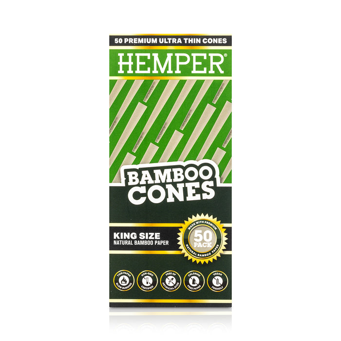 Hemper King Size Bamboo Cones - Mini Tower (50 Count)