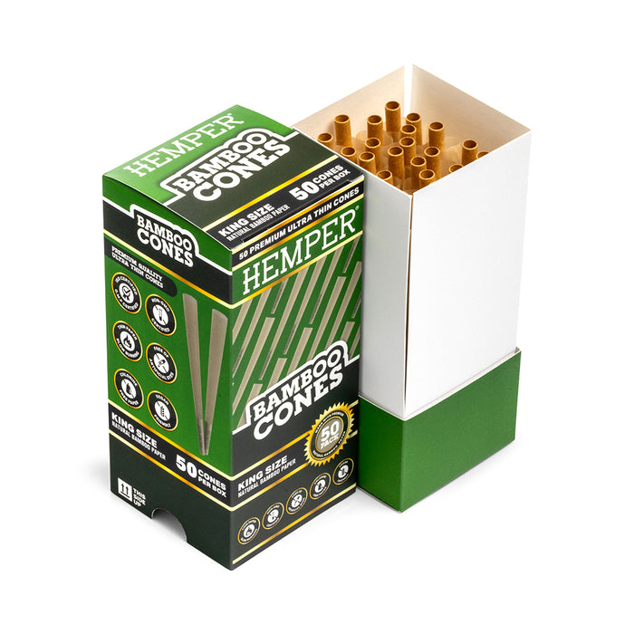 Hemper King Size Bamboo Cones - Mini Tower (50 Count)