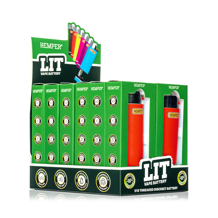 HEMPER - Lit Battery 12ct Display - Red