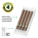 Pre-Rolled Mini Size Glass Tipped Hemp Rolls | 4pk Display