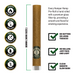Pre-Rolled Mini Size Glass Tipped Hemp Rolls | 4pk Display
