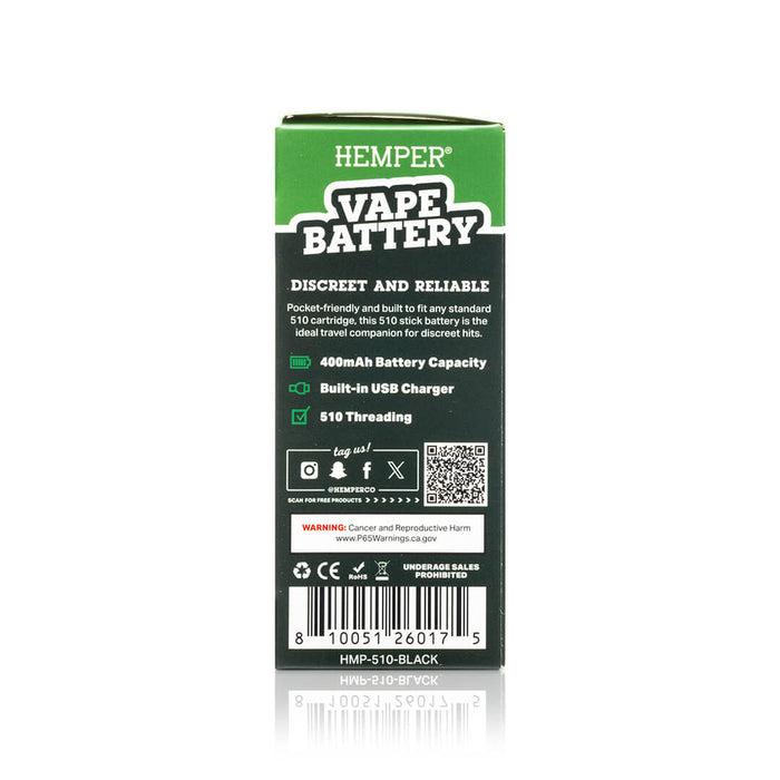 510 Thread Vape Battery - Display