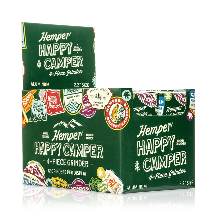 Display - Hemper - Themed Happy Camper Grinder - Large