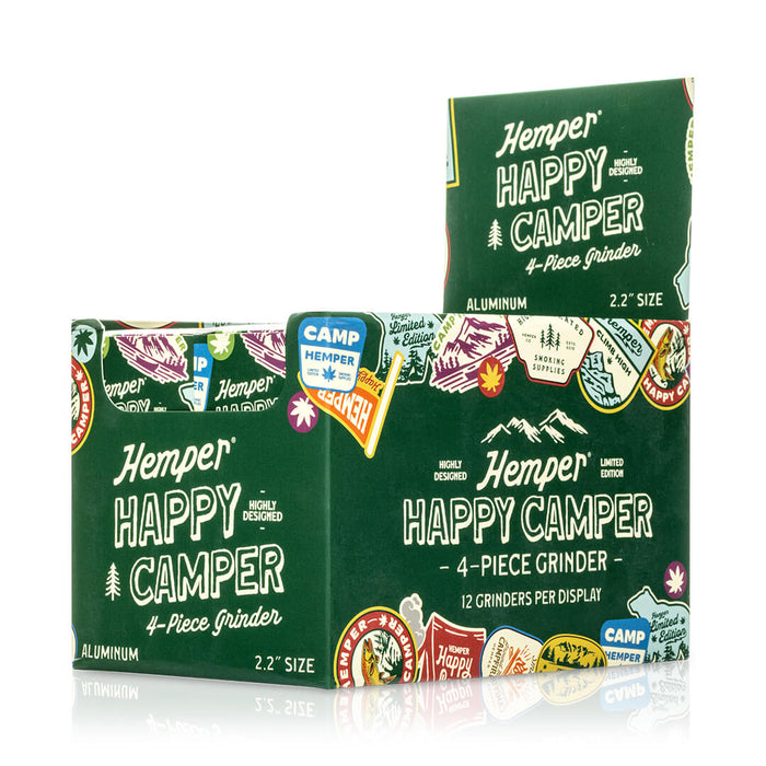Display - Hemper - Themed Happy Camper Grinder - Large