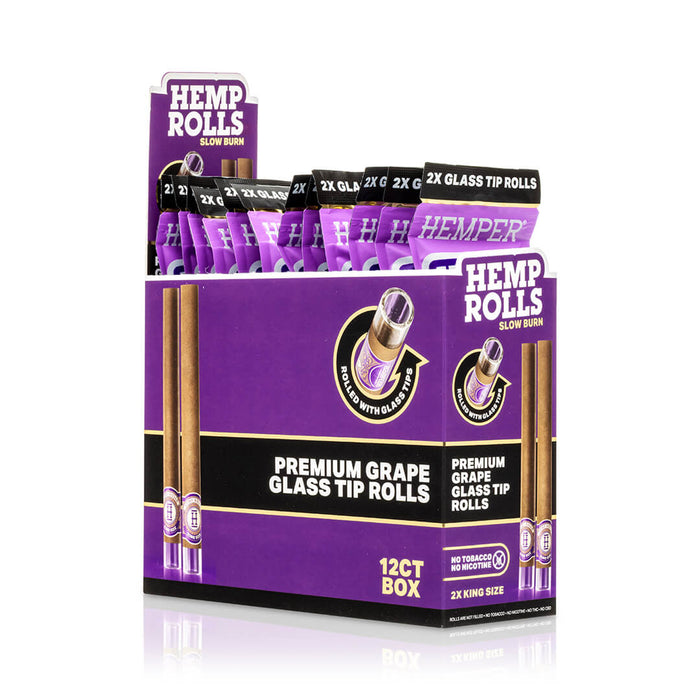 Pre-Rolled King Size Glass Tipped Hemp Rolls
