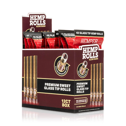 Pre-Rolled Mini Size Glass Tipped Hemp Rolls