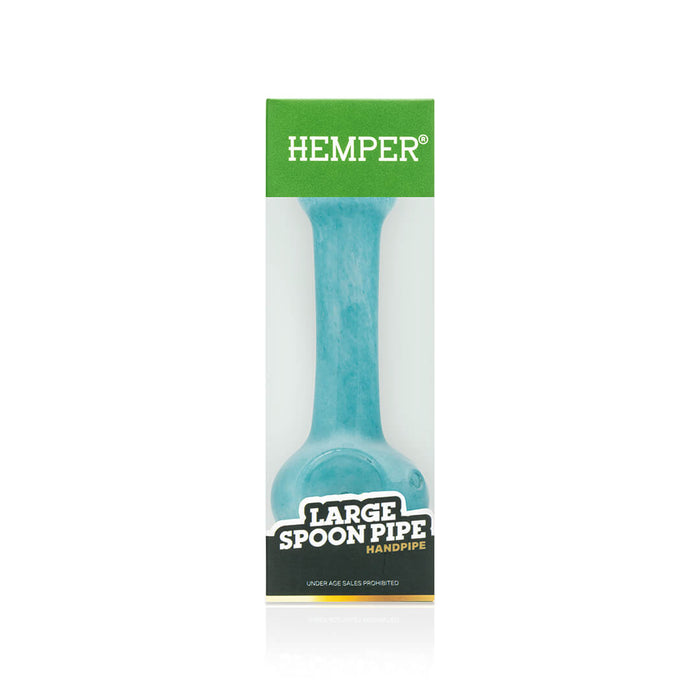 Display - Hemper Market Large Spoon Pipe - Fritted Colors - 8ct