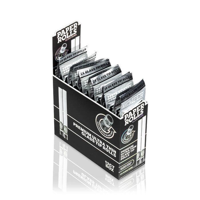 Hemper - King Size Glass Tipped Paper Rolls - Display Box