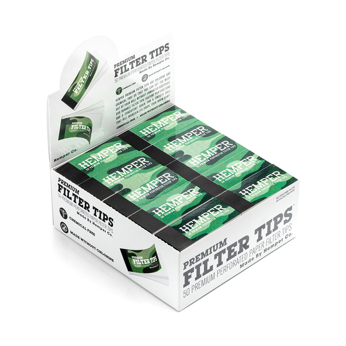 Hemper - Paper Filter Tips Display - 50 Count