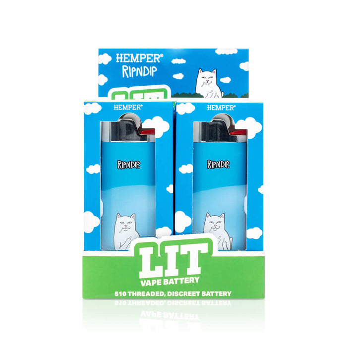 Ripndip X Hemper - Lighter Vape Battery 12ct Tray - Nermal Blue