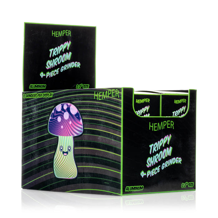 Display - Hemper - Themed Trippy Shroom Grinder - Large