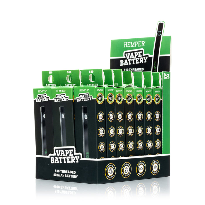 Display - Hemper Regular 510 Battery Pen With Stock Usb Charger - 18ct