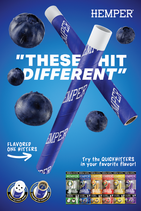 Hmap - Letter-Sized Window Cling - Blueberry Flavor Display