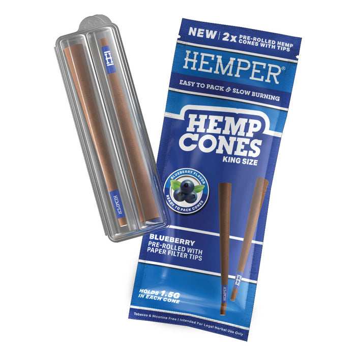 Hemper - King Size Hemp Cones With Paper Tip | 2PK