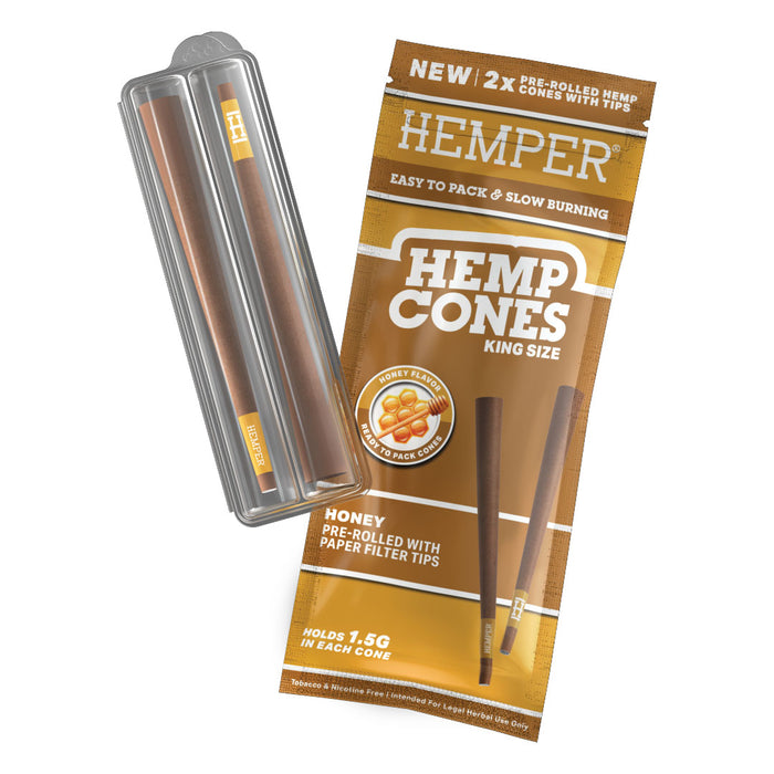 Hemper - King Size Hemp Cones With Paper Tip | 2PK