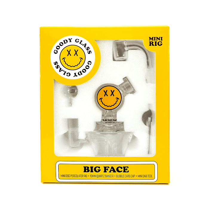 Goody Glass - Big Face Mini Dab Rig 4-Piece Kit