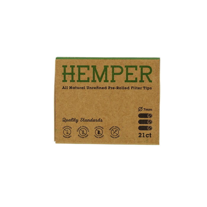 HEMPER - Pre-Rolled Bullet Filter 21 Tips Display - 20 Count