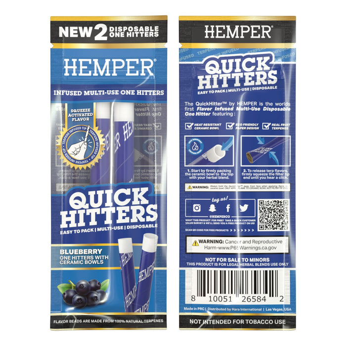 HEMPER - Blueberry Quick Hitter - Multi-Use Disposable One Hitter