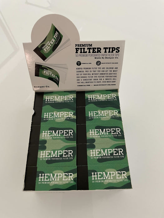 Hemper - Paper Filter Tips Display - 50 Count
